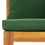 vidaXL Canapés d'angle sectionnels 2 Pièces coussins verts Bois acacia