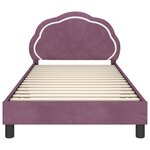 vidaXL Cadre de lit pour enfants avec tête de lit Violet 90 x 190 cm
