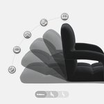 vidaXL Fauteuil de sol ajustable Noir Velours