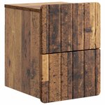 vidaXL Cabinet de chevet mural 2 Pièces Bois ancien 33 x 34 5 x 43 cm