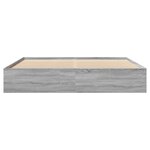 vidaXL Cadre de lit sans matelas sonoma gris 200x200 cm