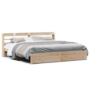 vidaXL Cadre de lit avec tête de lit sans matelas 200x200 cm