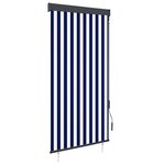 vidaXL Store roulant d'extérieur 100x250 cm Bleu et blanc
