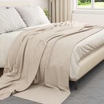 vidaXL Jeté Beige 270 x 240 cm Toison