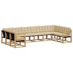 vidaXL Ensemble de canapés d'extérieur 10 pc Blanc et Beige