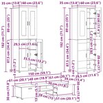 vidaXL Ensemble meuble TV FLORIN Gris Sonoma Bois d'ingénierie