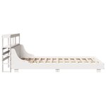 vidaXL Cadre de lit sans matelas blanc 135x190 cm bois de pin massif