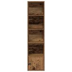 vidaXL Bibliothèque vieux bois 31x24x127 cm bois d'ingénierie