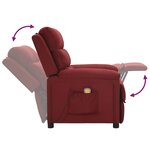 vidaXL Fauteuil de massage Rouge bordeaux Tissu