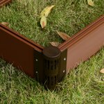 Carré potager de jardin dim. 100L x 50l x 15H cm panneaux modulables HDPE marron