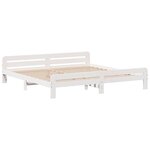 vidaXL Cadre de lit sans matelas blanc 180x200 cm bois massif de pin