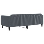 vidaXL Lit de repos sans matelas gris foncé 90x200 cm velours