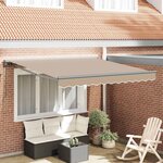 vidaXL Auvent Rétractable Beige 350x250 cm tissu