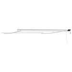 vidaXL Auvent avec Blanc 4 5 × 3 5 m Métal