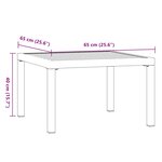 vidaXL Table basse de jardin noir 65x65x40 cm aluminium
