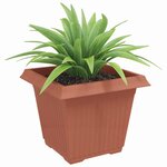 vidaXL Pot de Fleurs Carré 6 Pièces Rouge brique 43 x 43 x 33 5 cm