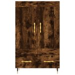 vidaXL Buffet haut chêne fumé 69 5x31x115 cm bois d'ingénierie