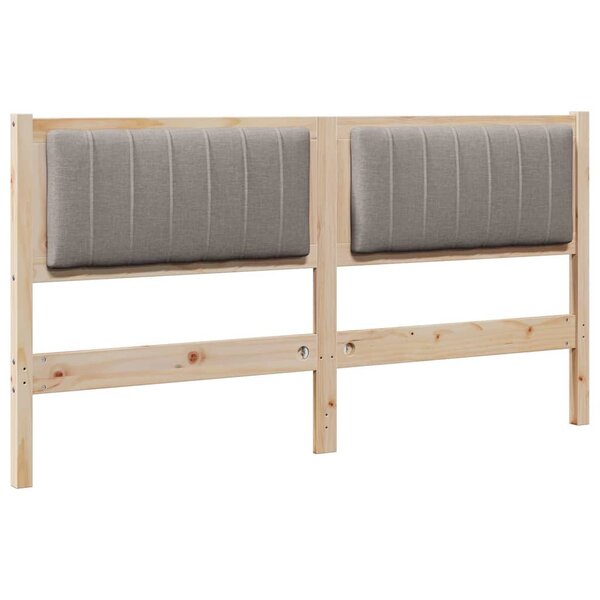 vidaXL Tête de lit capitonnée Marron 150 cm Pin massif