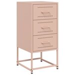 vidaXL Tables de chevet 2 Pièces rose 36x39x78 cm acier