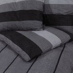 vidaXL Ensemble de housse de couette gris foncé 225x220 cm Coton