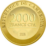 Monnaie GUARDIAN ANGEL 2.3 g Or 2000 Francs Cameroon 2026 (PRÉCOMMANDE)