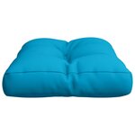vidaXL Coussin de palette bleu 60x40x12 cm tissu