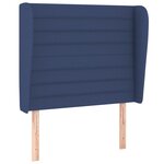 vidaXL Sommier à lattes de lit avec matelas Bleu 90x200 cm Tissu