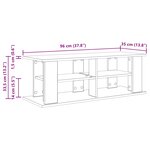 vidaXL Support de télévision Chêne fumé 96 x 35 x 33 5 cm