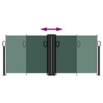 vidaXL Auvent latéral rétractable vert foncé 100x600 cm
