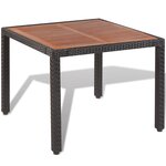 Salon de jardin meuble d'extérieur ensemble de mobilier 5 pièces avec coussins résine tressée noir 02_0016473
