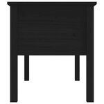 vidaXL Table basse Noir 102x49x55 cm Bois massif de pin