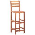 vidaXL Chaises de bar lot de 2 bois d'acacia solide
