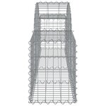 vidaXL Paniers à gabions arqués 14 Pièces 200x30x40/60 cm Fer galvanisé
