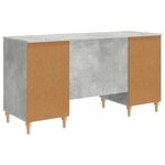 vidaXL Bureau Gris béton 142 5 x 50 x 75 cm Bois d'ingénierie