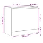 vidaXL Armoire à chaussures chêne marron 80x42x69 cm bois ingénierie