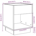 vidaXL Table basse avec LED infini blanc 40x40x50 cm