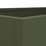 vidaXL Jardinière vert olive 62x40x39 cm acier laminé à froid