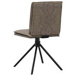 vidaXL Chaises à manger lot de 4 gris foncé similicuir daim