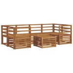 vidaXL Ensemble de canapés d'extérieur 7 Pièces Naturel