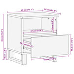 vidaXL Tables de chevet 2 Pièces 40x34x46 cm bois massif de récupération