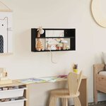 vidaXL Étagère à magazines avec étagère Chêne noir 60 x 12 x 30 cm