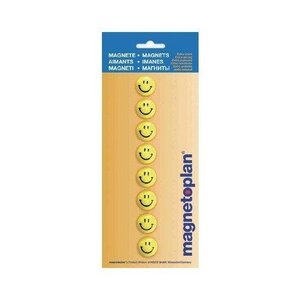 aimants smiley, 20 mm, contenu: 8 pièces MAGNÉTOPLAN