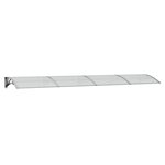 vidaXL Auvent de porte Gris et transparent 350x75 cm Polycarbonate