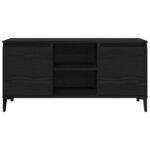 vidaXL Meuble TV Chêne noir 102 x 35 x 50 cm Bois d'ingénierie