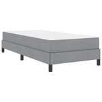 vidaXL Lit à ressorts avec matelas Gris clair 90 x 200 cm tissu