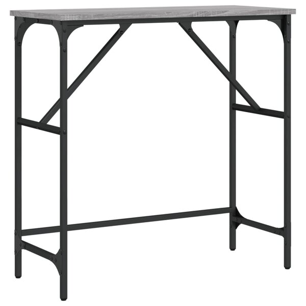 vidaXL Table console sonoma gris 75x32x75 cm bois d'ingénierie