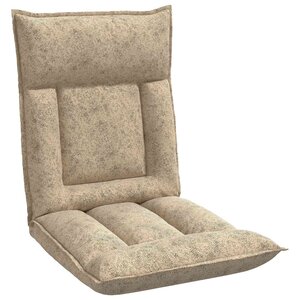 vidaXL Fauteuil de sol ajustable Gris clair Tissu