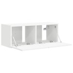 vidaXL Meuble TV mural Blanc 60 x 31 x 29.5 cm Bois d'ingénierie