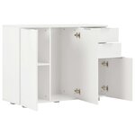 vidaXL Buffet Blanc brillant 107x35x80 5 cm