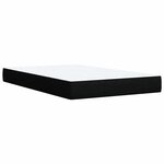 vidaXL Sommier à lattes de lit avec matelas noir 120x190 cm tissu